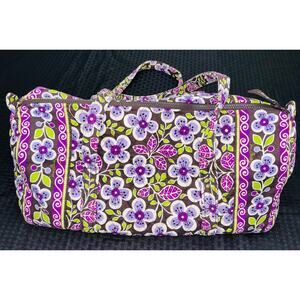 Vera Bradley Retired Plum Petals Design Small Duffel Bag